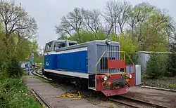 Тепловоз ТУ7А на территории учебного корпуса ст. Приозёрная