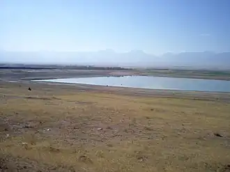 Водохранилище в межень осенью 2005 года