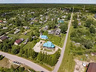 1-я Железнодорожная улица и Покровская церковь (вид сверху)