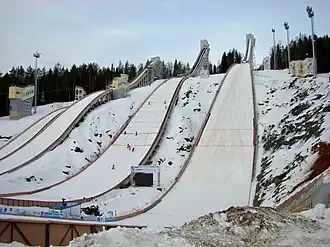 Трамплины на горе