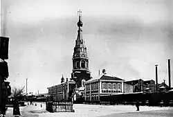 Вид церкви до разрушения колокольни (1907 год)