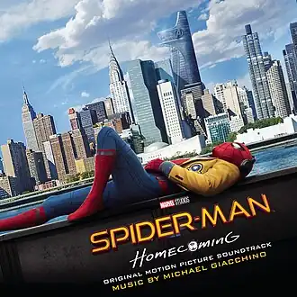 Обложка альбома Майкла Джаккино «Spider-Man: Homecoming(Original Motion Picture Soundtrack)» (2017)