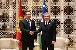 Встреча Садыра Жапарова с президентом Узбекистана Шавкатом Мирзиёевым. 6 августа 2021 года