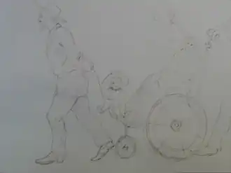 Николай Ярошенко. Дружеский шарж на семью Чертковых, 1890 год