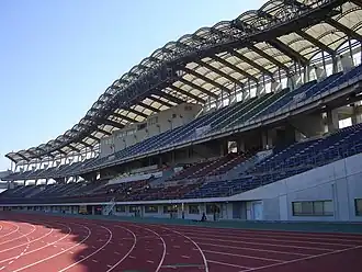 Начало и конец пробега на стадионе Маругаме