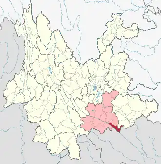 Хэкоу-Яоский автономный уезд на карте