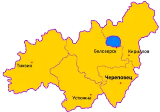 Череповецкая губерния на карте