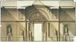 Большая галерея в Лувре. Проект 1785 года