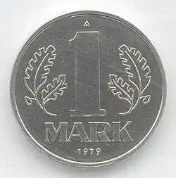 Монета ГДР, 1 марка