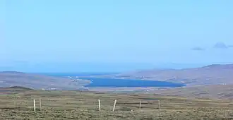 Взгляд вниз на Хрутафьордур, южную оконечность Хунафлоуи.