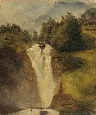 Картина Александра Калама «Водопад Хандек»