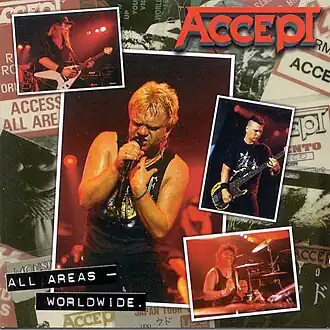 Обложка альбома Accept «All Areas – Worldwide» (1997)