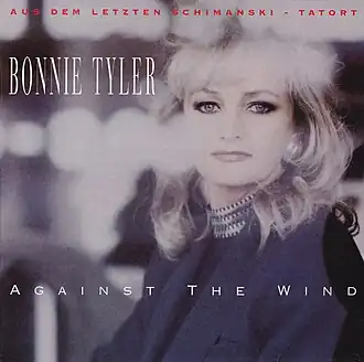 Обложка сингла Бонни Тайлер «Against the Wind» (1991)