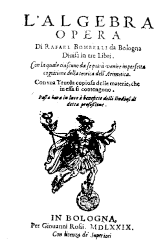 Титульный лист второго (болонского) издания «Алгебры» (1579)