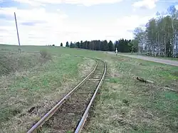 Перегон, вид в сторону торфоразработки