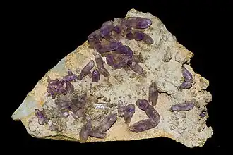 Кристаллы аметиста 39 × 29 × 18 см (Веракрус, Мексика)