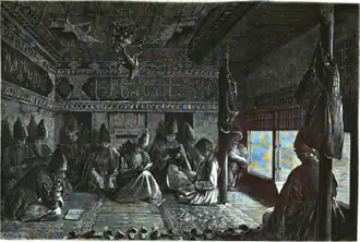 «Татарская школа в Шуше» (Рисунок Клерже по зарисовке В. Верещагина, 1865)