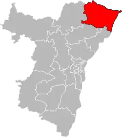 Кантон на карте департамента Нижний Рейн