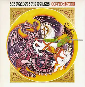 Обложка альбома Боба Марли «Confrontation» (1983)