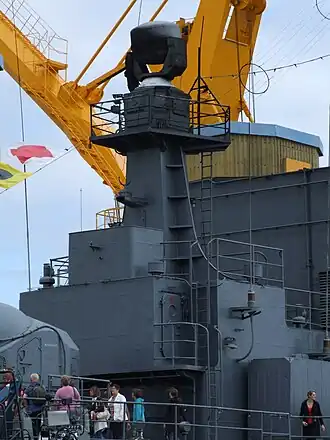 Антенный пост РЛСУ МР-103 «Барс» на БДК-58 «Калининград» проекта 775/II.