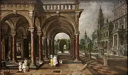 Здания и сады. Совместно с Я. Брейгелем Старшим. Между 1542 и 1607. Дерево, масло. Дворец Рогана, Страсбург