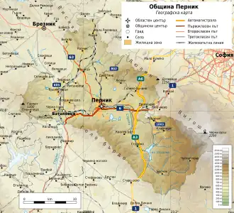 Община Перник на карте