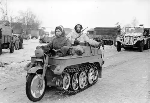 SdKfz 2 вермахта в СССР, зима 1943 — 1944 годов.