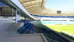 Вид с мостика западной трибуны