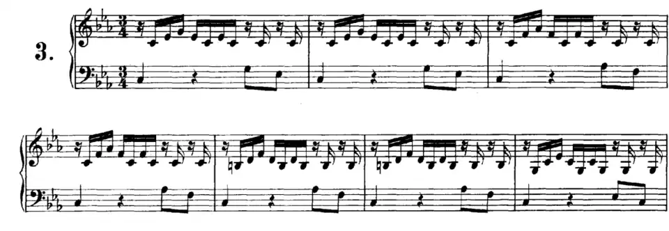 Первые 7 тактов прелюдии