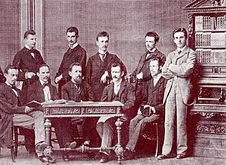 Бронислав Горчак в первом ряду, первый слева