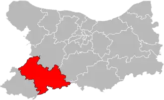 Кантон на карте департамента Кальвадос