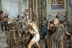 Капелла  Сакро-Монте XIII (Орта). Святой Франциск в смирении. Дерево, терракота, роспись