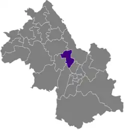 Кантон на карте департамента Изер (департамент)