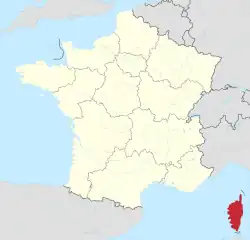 Корсика на карте