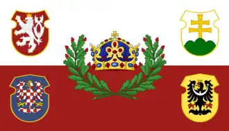 Флаг Чехословацкого корпуса, нёсшего службу в России