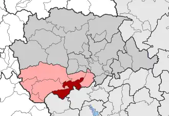 Карта общины: — Пили — Гомфи, Мирофилон, Нераида, Пинд, Пьялия, Эфикия