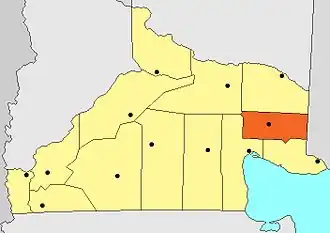 Департамент Конеса на карте