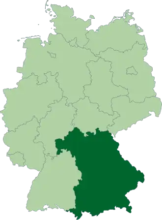 Свободное государство Бавария на карте