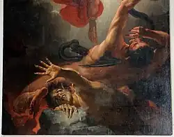 Битва Архангела Михаила с Сатаной. Деталь фрески в церкви Сантиссима-Тринита-дей-Монти в Риме