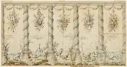 Проект шпалеры. 1780–1795. Бумага, перо, тушь, акварель. Смитсоновский музей дизайна Купер Хьюитт, Нью-Йорк