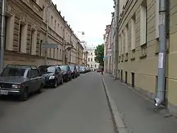 Друскеникский переулок, вид с Фурштатской улицы