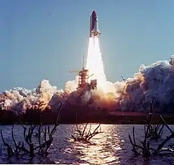 Старт STS-41-C 6 апреля 1984 года.