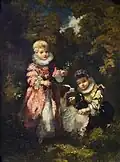 Дети и собаки. Ок. 1845. Дерево, масло. Лувр, Париж