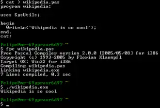 Скриншот программы Free Pascal