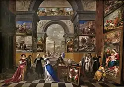 Совместно с И. Янссенсом и В. Шубертом ван Эренбергом. Картинная галерея, посещаемая любителями искусства. Между 1639 и 1693. Холст, масло. Музей Жироде, Монтаржи