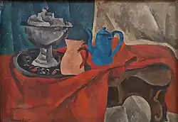 Пётр Кончаловский. «Посуда на скатерти», 1956 г.