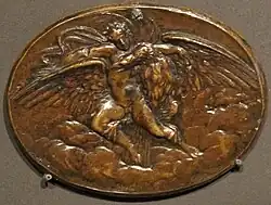 Плакета «Похищение Ганимеда». Ок. 1540. Бронза. Музей Виктории и Альберта, Лондон