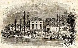 Поместье. Рисунок Юзефа Крашевского, XIX век