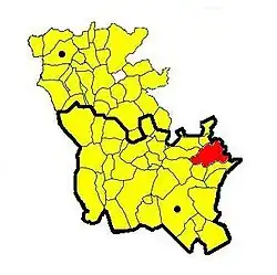 Расположение муниципалитета на карте провинции