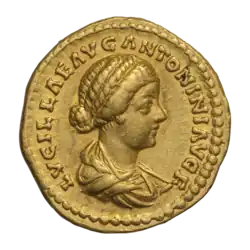 Ауреус, аверс, ок. 164—169 гг.